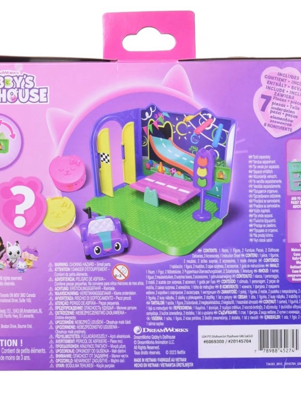 DreamWorks Gabby's Dollhouse Purple and Pink Carlita Purr-ific Car Play Set - Picture 2 of 3